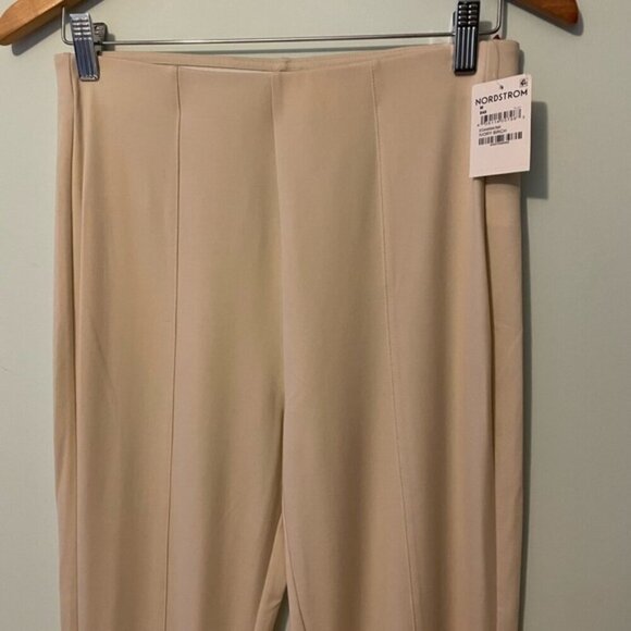 Nordstrom Open Edit Split Hem Knit Pants In Ivory Birch NWT Medium - Picture 4 of 11